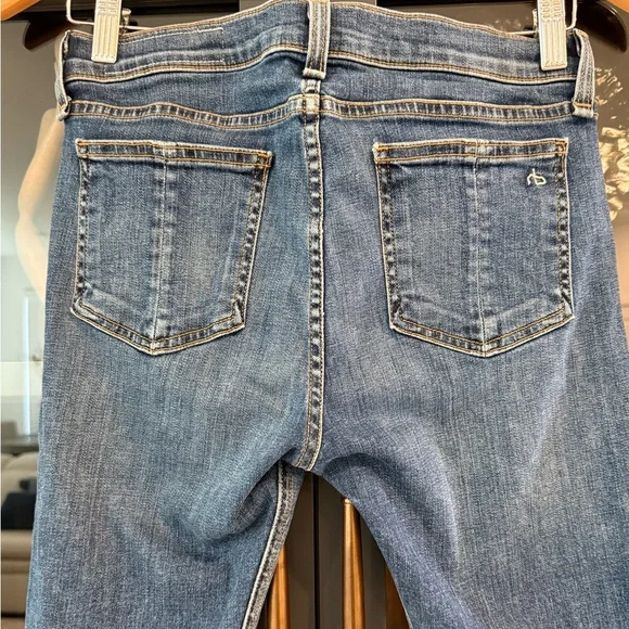 rag & bone Blue Raw-Hem Cropped Jeans - Picture 2 of 9